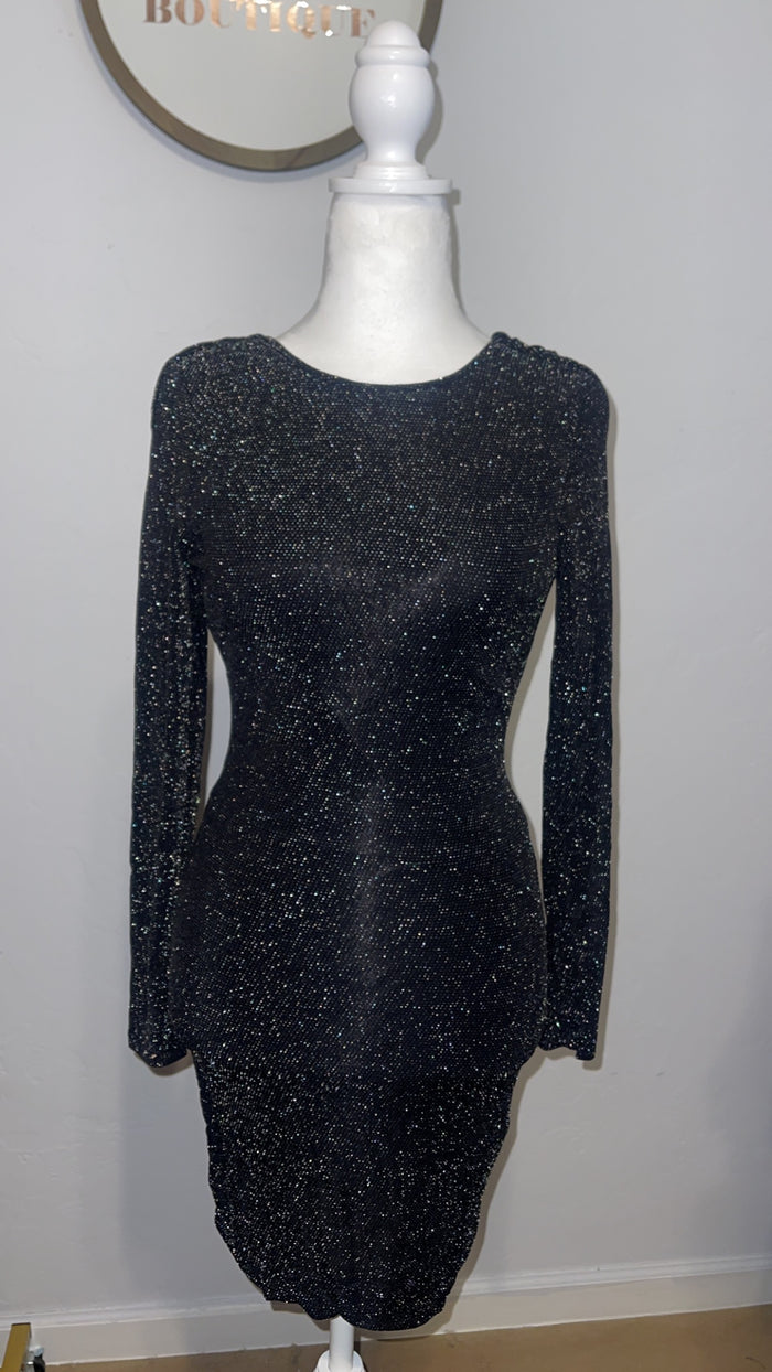 Long Sleeve Shimmer Bodycon Dress