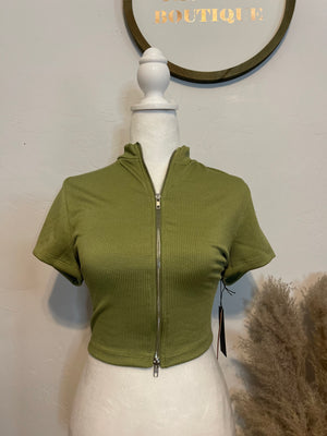 Sage green top