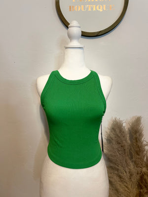 Kelly green crop top