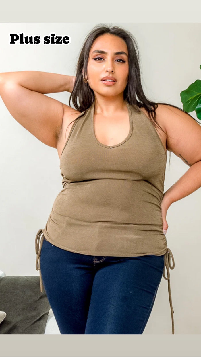 Halter Neck Top Plus Size