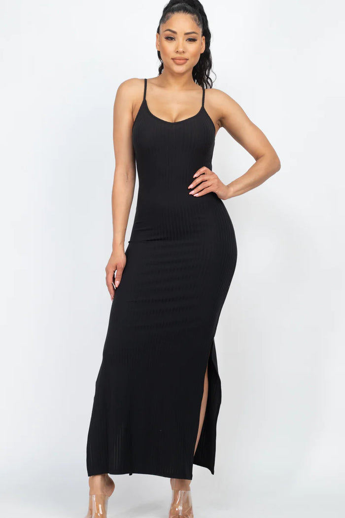 Black Maxi dress with slit