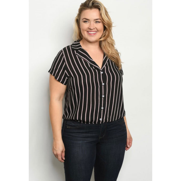 Black Striped Top